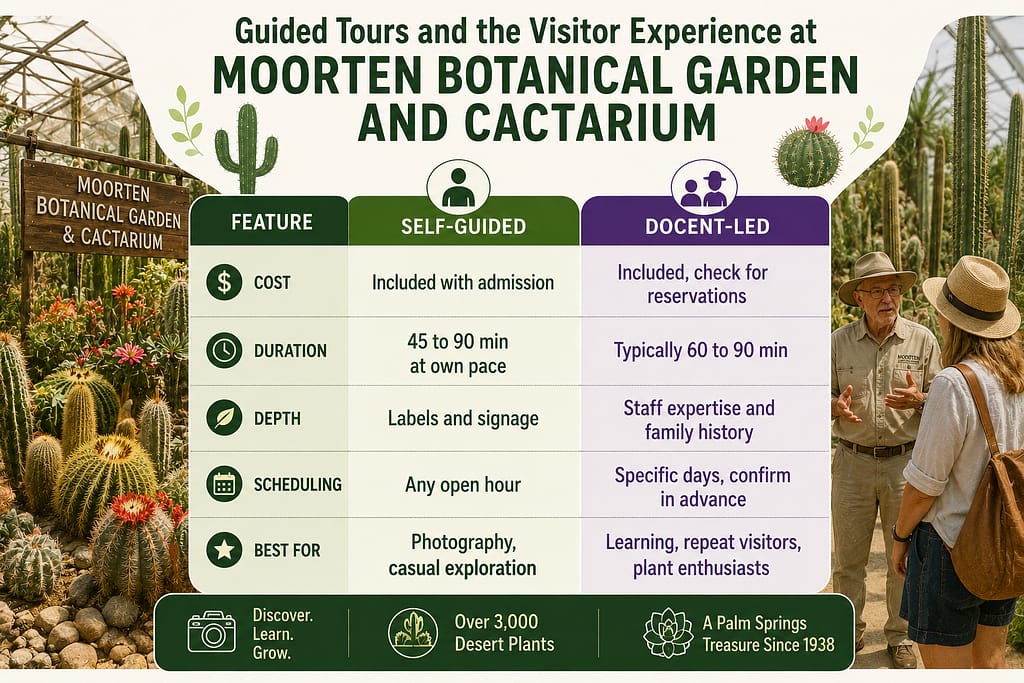 Guided Tours and the Visitor Experience at Moorten Botanical Garden and Cactarium