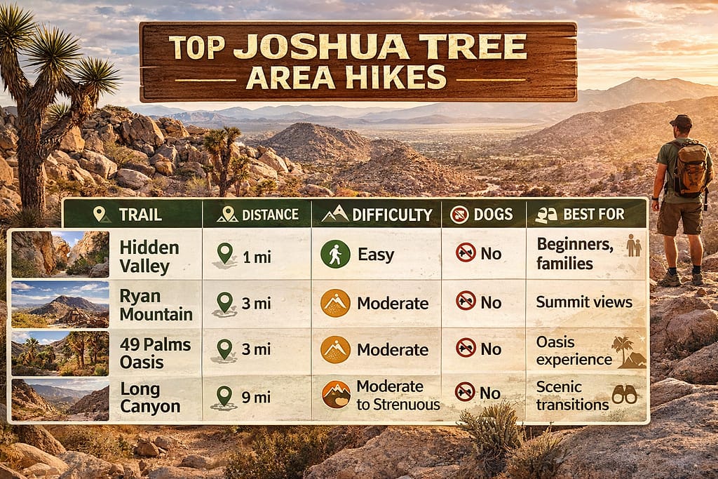 Top Joshua Tree Hikes Area