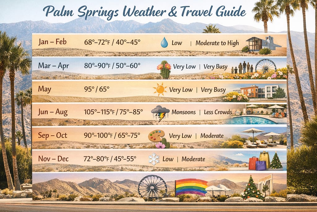 Palm Springs Temperature Guide By Month