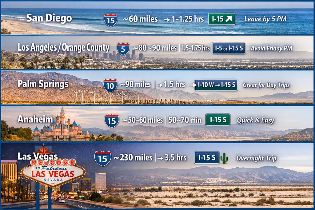 best routes to reach Palm Springs