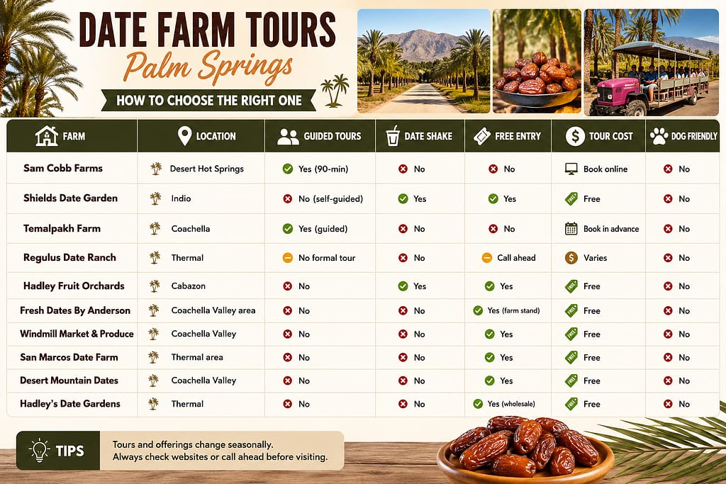 Date Farm Tours Palm Springs: How to Choose the Right One