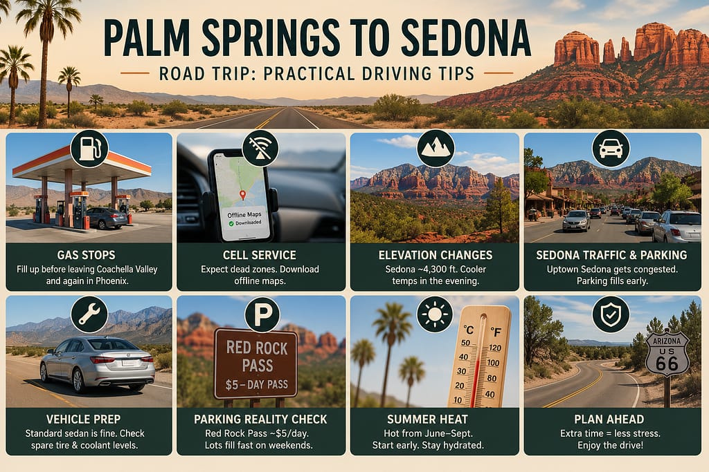 Palm Springs to Sedona Road Trip: Practical Driving Tips