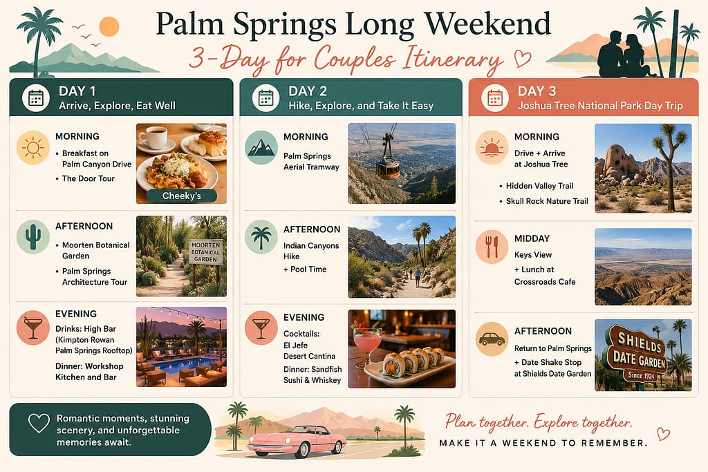 Palm Springs Long Weekend 3-Day for Couples Itinerary