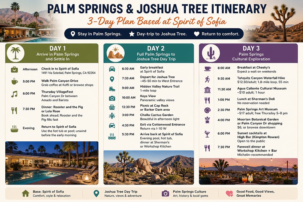 Palm Springs and Joshua Tree Itinerary