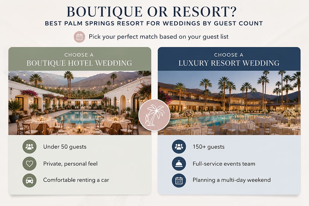 Best Palm Springs Resort for Weddings by Guest Count