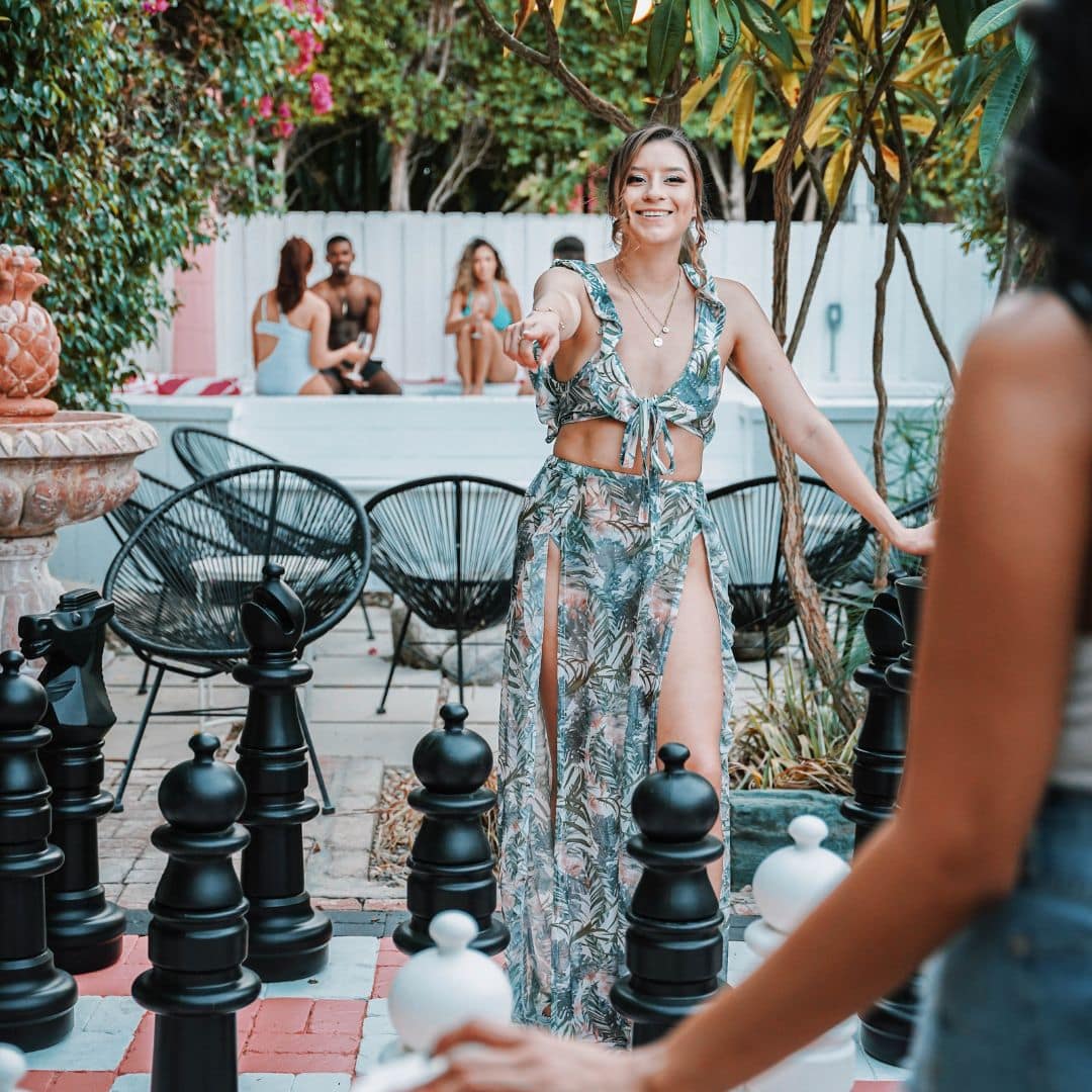 Guests unwinding in a stylish setting