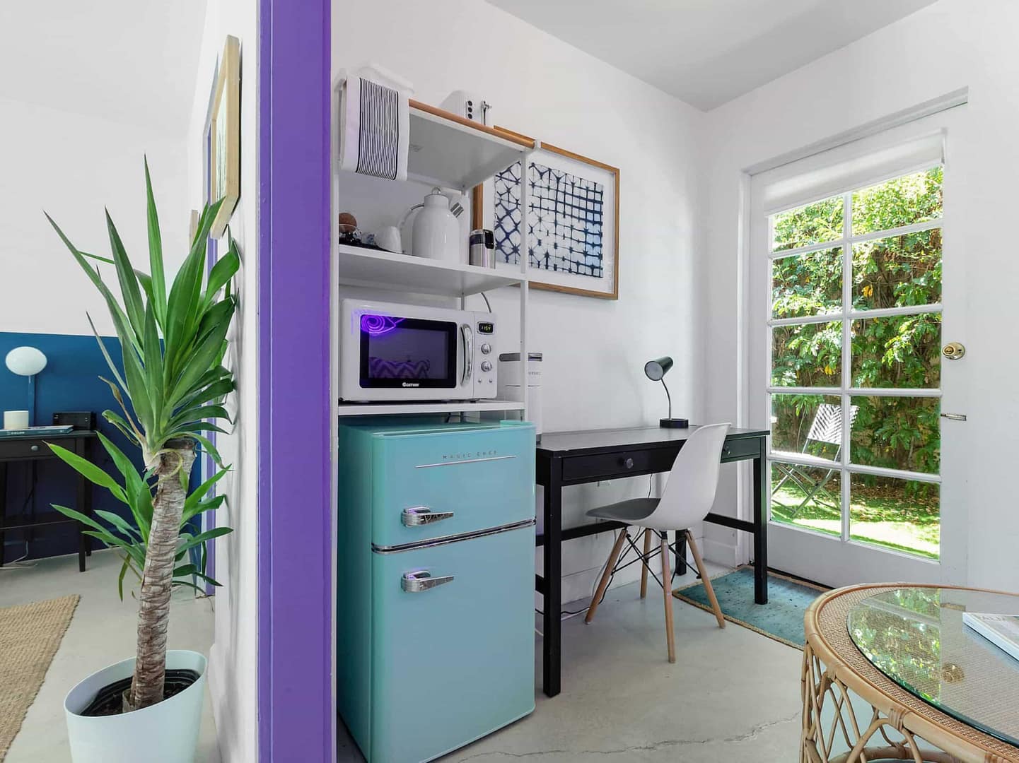 Outdoor space with lush views