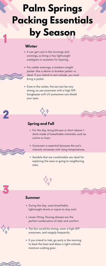 Palm Springs Packing Essentials by Season