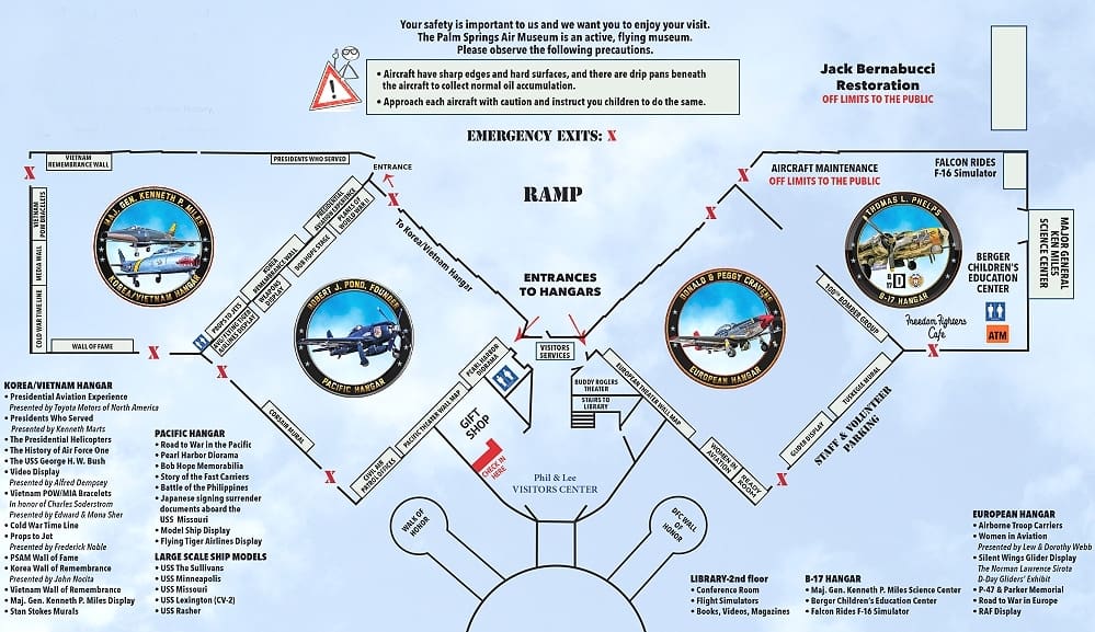 Palm Springs Air Museum Map