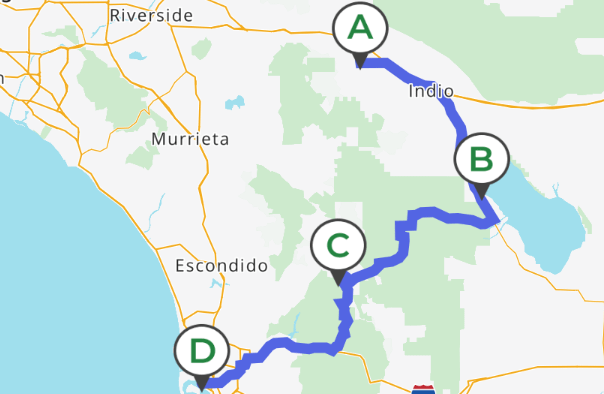 Route 3 - The Adventure Route: Salton Sea To Julian (3.5 To 4 Hrs)
