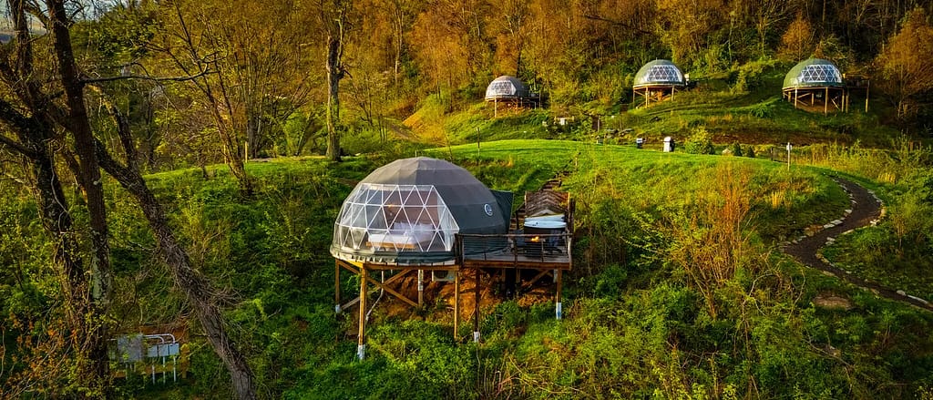The Glamping Collective in Clyde (about 30 minutes)
