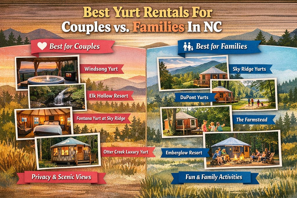 Best Yurt Rentals For Couples vs Families In NC