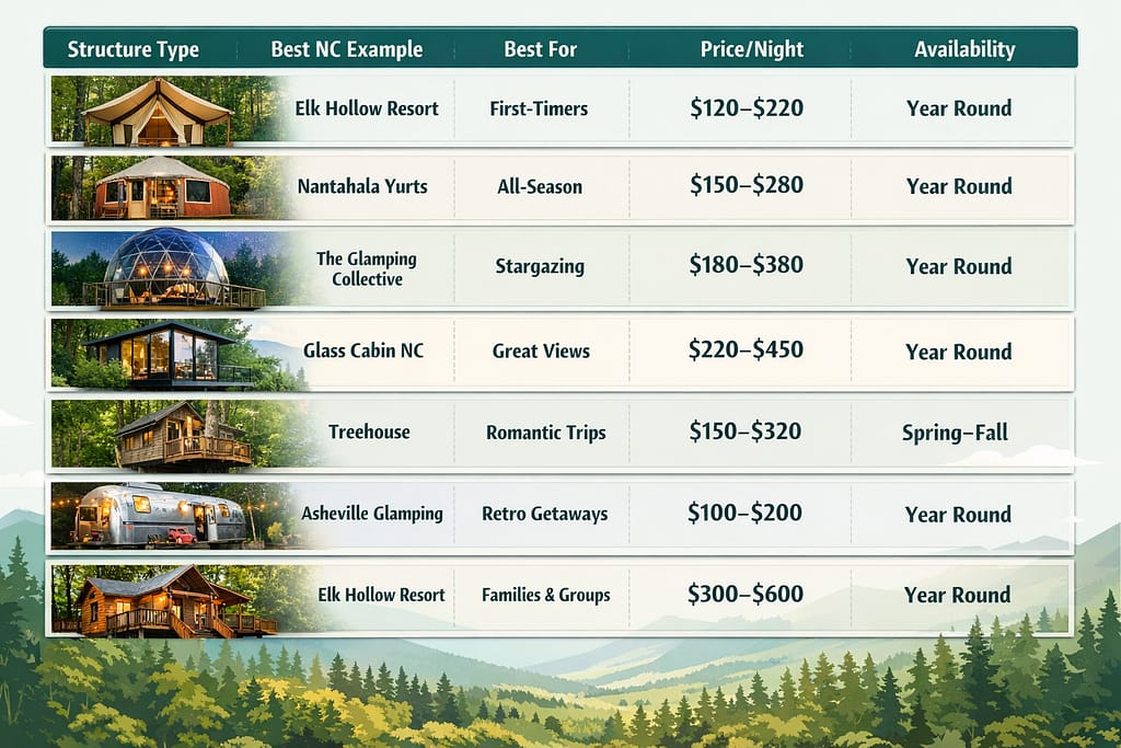 Best Glamping Domes in North Carolina