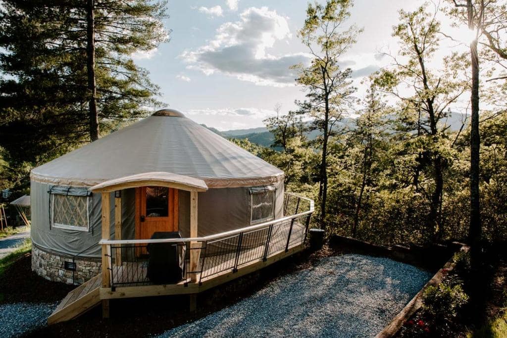 Sky Ridge Yurts: Scenic Mountain-View Yurts in Bryson City, NC