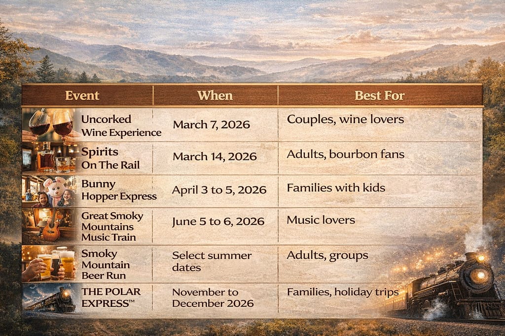 2026 Upcoming Special Events Snapshot