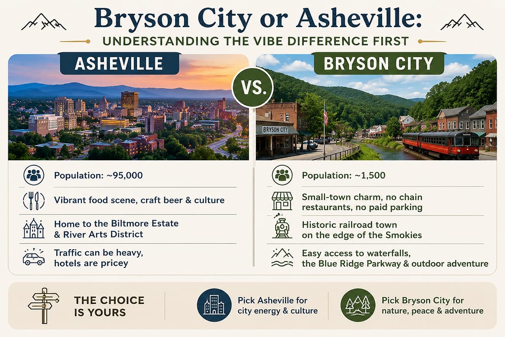 Bryson City vs Asheville for Vacation: 7 Epic Fun Tips 2026 2 Bryson City vs Asheville