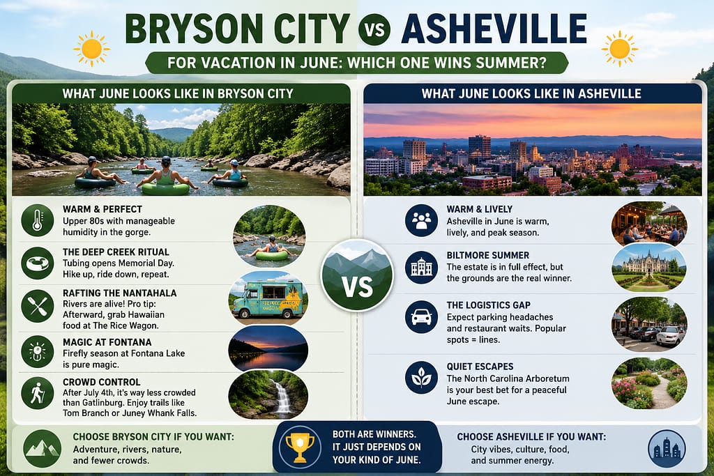 Bryson City vs Asheville for Vacation: 7 Epic Fun Tips 2026 3 Bryson City vs Asheville for Vacation in June