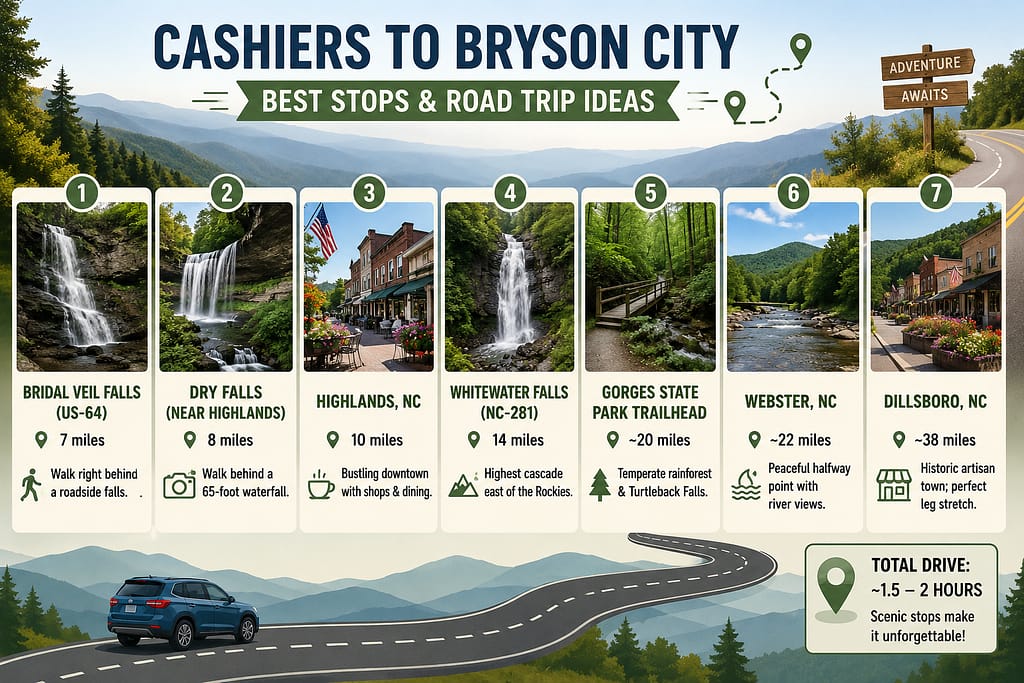 Cashiers NC vs Bryson City: 7 Best Picks 2026 (Epic Guide) 8 Cashiers to Bryson City: Best Stops and Road Trip Ideas