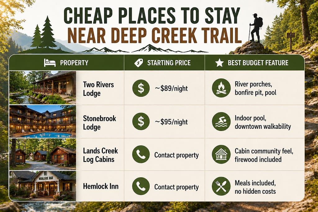 Best Places to Stay Near Deep Creek Trail: 10 Picks 2026 22 Cheap Places to Stay Near Deep Creek Trail