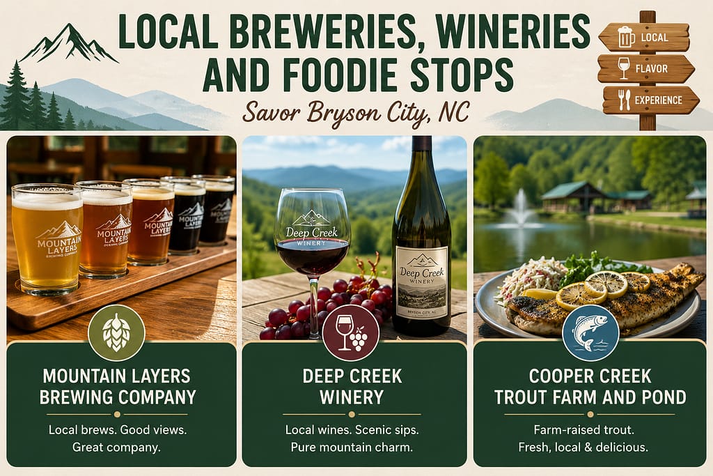 Local Breweries, Wineries, and Foodie Stops