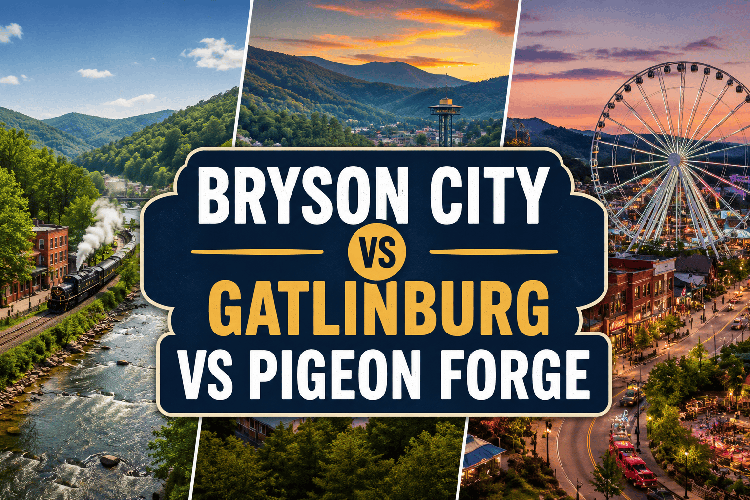 Bryson City vs Gatlinburg vs Pigeon Forge