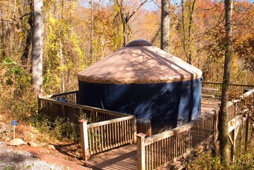Campfire Lodgings: Mountain Ridge Yurts in Asheville, NC