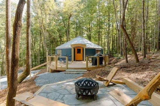 DuPont Yurts: Forest Yurt Rentals in Hendersonville, NC