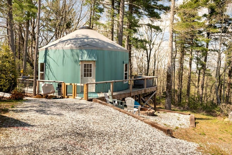 Handcrafted Blue Ridge Parkway Yurt Marshall Area