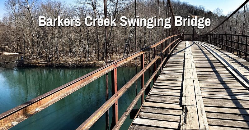 Barkers Creek Swinging Bridge