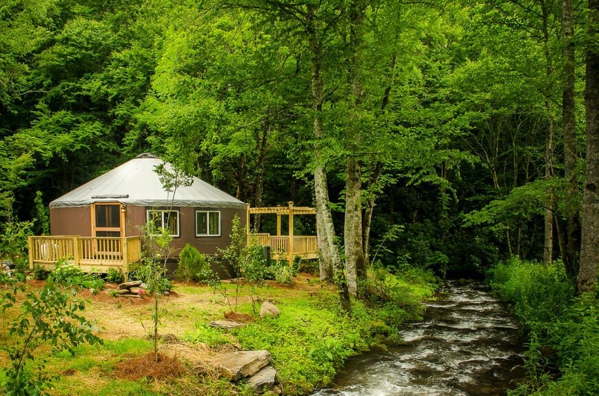 Otter Creek Luxury Yurt Asheville Area